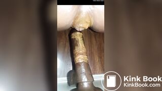 Ebony Shitty anal dildo