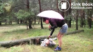 Das Unfallopfer (German femdom scat in the woods)