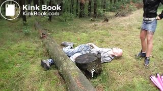 Das Unfallopfer (German femdom scat in the woods)