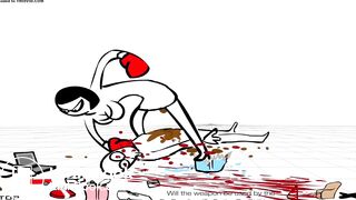 Girl beats up and craps on guy for 2 minutes