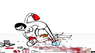 Girl beats up and craps on guy for 2 minutes