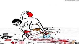 Girl beats up and craps on guy for 2 minutes