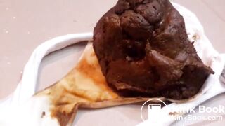 Panty poop in white panties