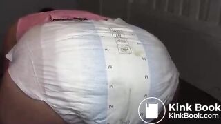 sexy girl messes her diaper - video 2