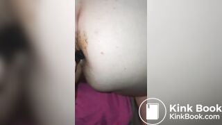 part 2 of this nasty messy pawg shitting out anal beads