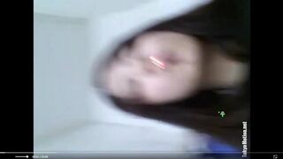 smoking girl shits on the floor