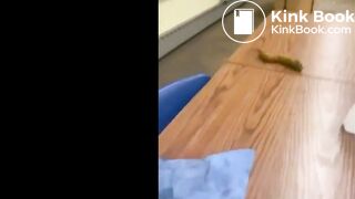 Plump Booty Girl Takes A Long Shit Inside Of Classroom