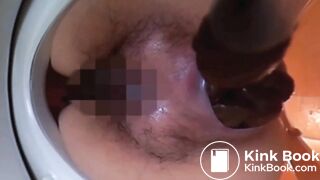 The amateur girl's excretion