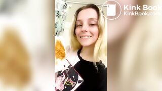 Smelling poopy toilet paper..