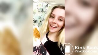 Smelling poopy toilet paper..