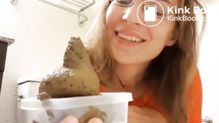 BEST GERMAN SCAT LADY SHITS IN CONTAINER