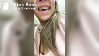 Latina with perfect ass takes dump in public