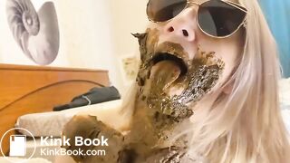 Eating and smearing a lot of scat..