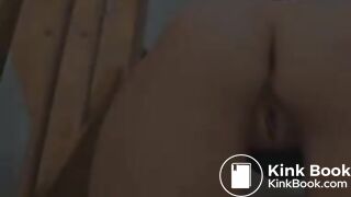 Beautiful pooping ass close up