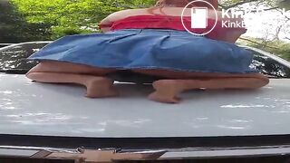 Latina poops on a car..
