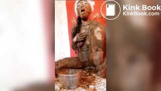 Christmas girl shitting and vomitting