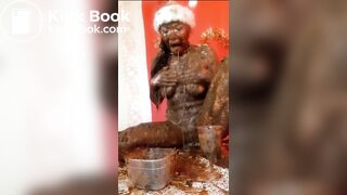 Christmas girl shitting and vomitting