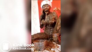 Christmas girl shitting and vomitting