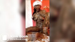 Christmas girl shitting and vomitting
