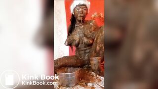 Christmas girl shitting and vomitting