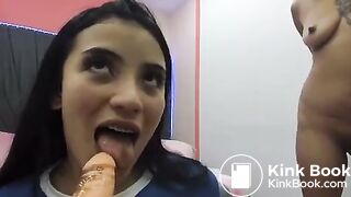 2 camgirls scat playing and sucking