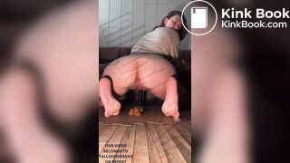 Sexy Chick Shitting from Arched Ass