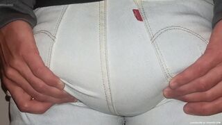 White Panties Double Jeans Poop