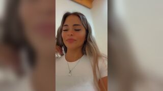 Beautiful Argentinian girl poops on her toilet