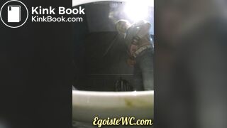 Girls toilet poop
