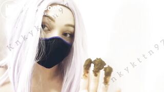 scat, prolapse, banana, shitty pussy