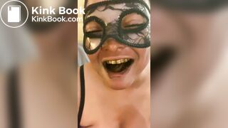 The perfect combo for a female toilet: scat and wine!