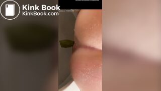 Hot girl pooping close up