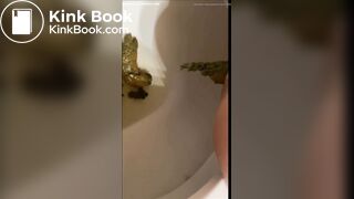 Hot girl pooping close up
