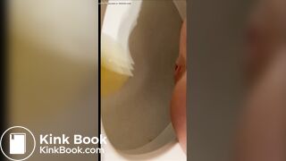 Hot girl pooping close up