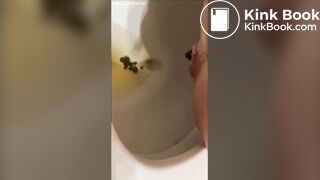 Hot girl pooping close up