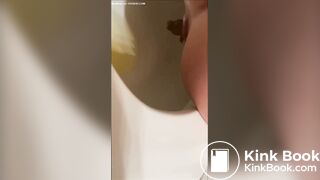 Hot girl pooping close up