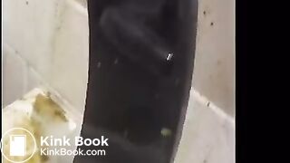 Evil Girl Sprays Her Shit All Over The Public Toilet