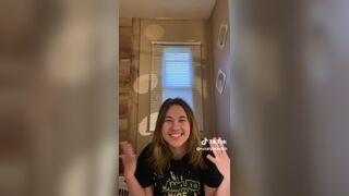 Girl pooping on the toilet TikTok