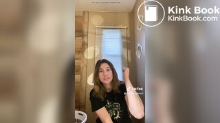 Girl pooping on the toilet TikTok
