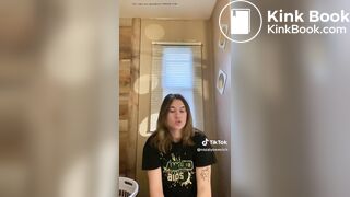 Girl pooping on the toilet TikTok