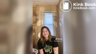 Girl pooping on the toilet TikTok