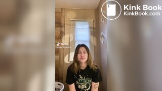 Girl pooping on the toilet TikTok