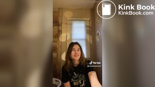 Girl pooping on the toilet TikTok