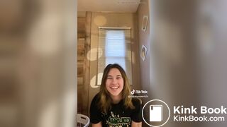 Girl pooping on the toilet TikTok