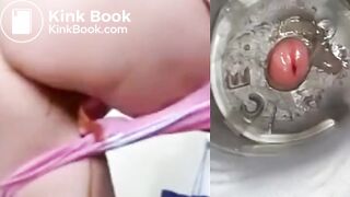 Fleshlight creampie to liquid shit