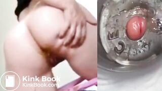 Fleshlight creampie to liquid shit