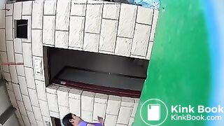 Chinese girl toilet pooping