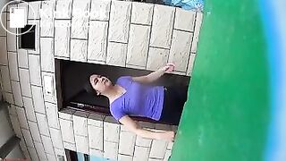 Chinese girl toilet pooping