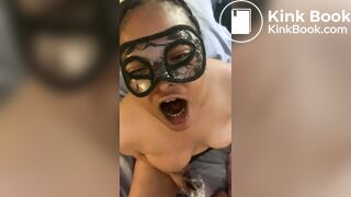 Yuna washes down her scat meal with mouthfuls of piss