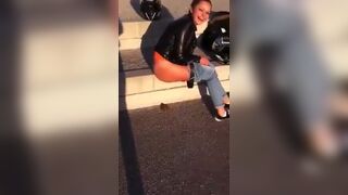 Hot girl shitting in the streets